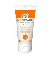 La Crema Solare Viso SPF25 (Protezione Media) è un Dispositivo Medico appartenente a una linea di prodotti ad azione protettiva in grado di fornire un efficace effetto barriera dai raggi UV.
